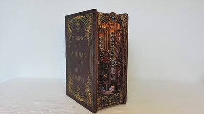 Covenant Church Book Nook Kit (Gothic Architecture Bookshelf Insert, Wooden DIY Miniature Craft Birthday Gift)