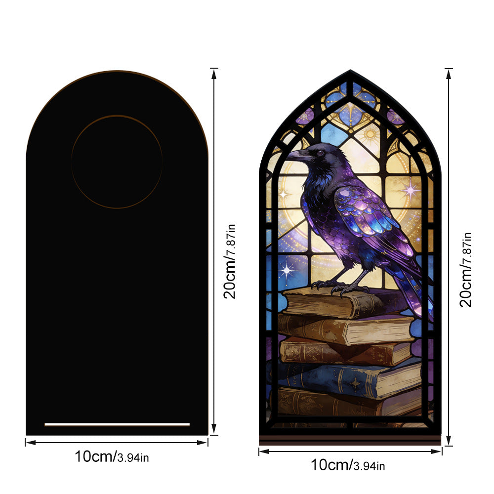 Arched book nook candle display size diagram (10cm x 20cm)